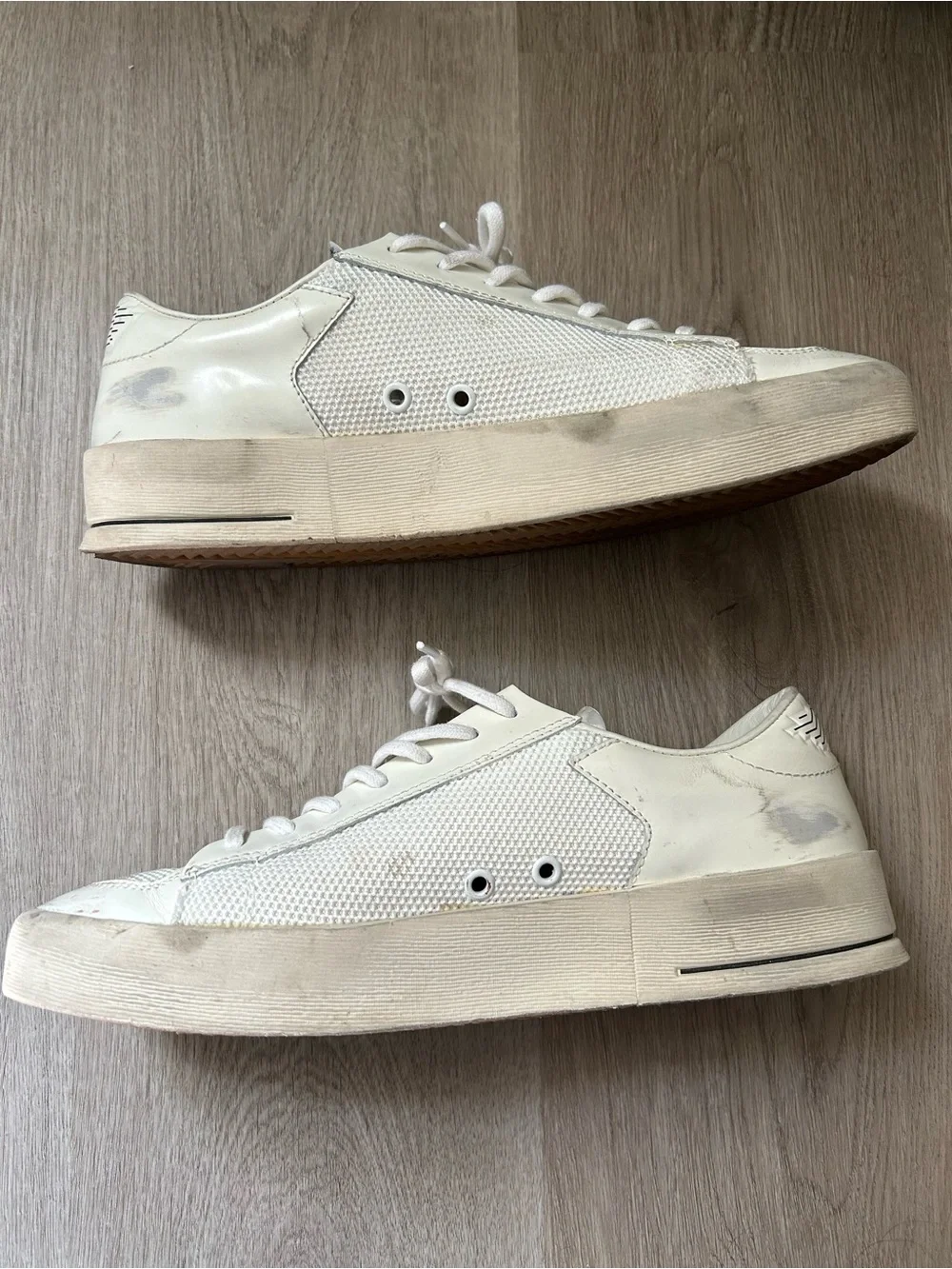 Golden Goose Men's Stardan in white mesh with black suede star 42 - Picture 6 of 12